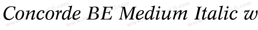 Concorde BE Medium Italic with Olds字体转换
